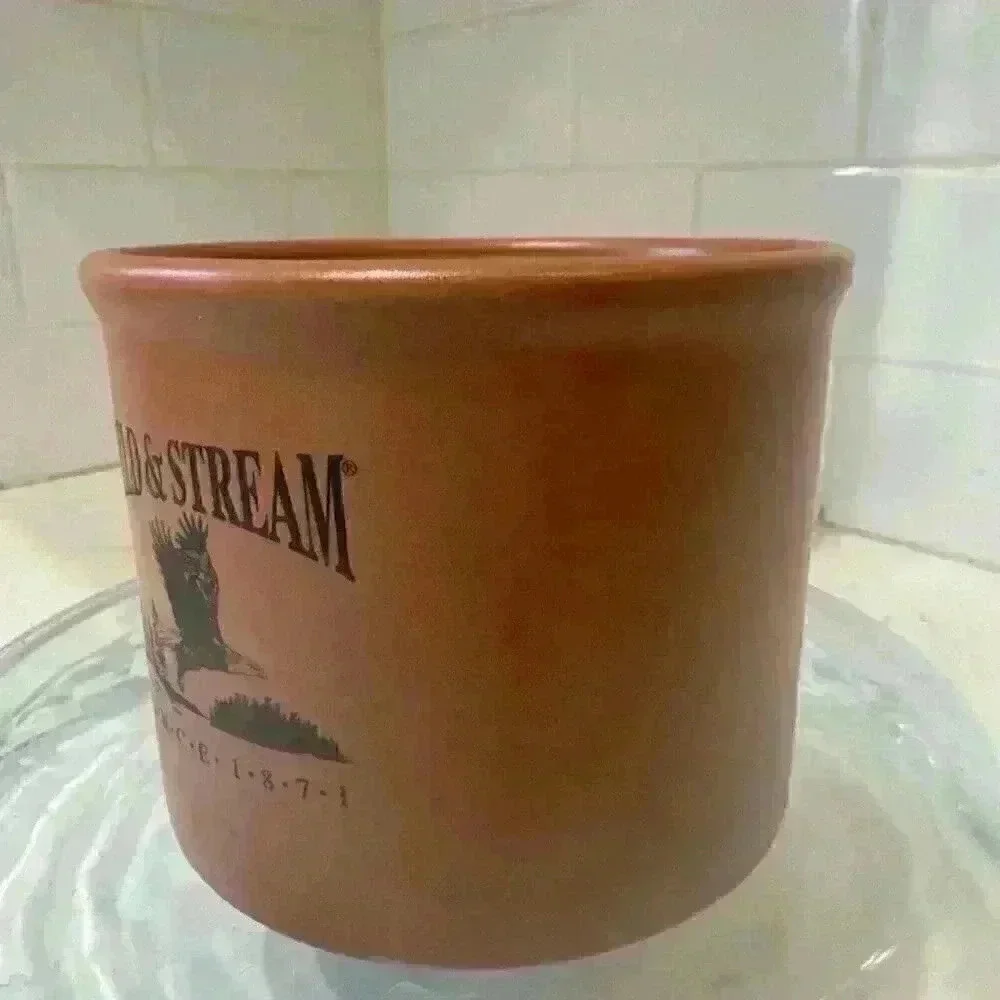 Field & Stream Mug Cup Brown Large Stoneware Soup Coffee Outdoor Adventu…